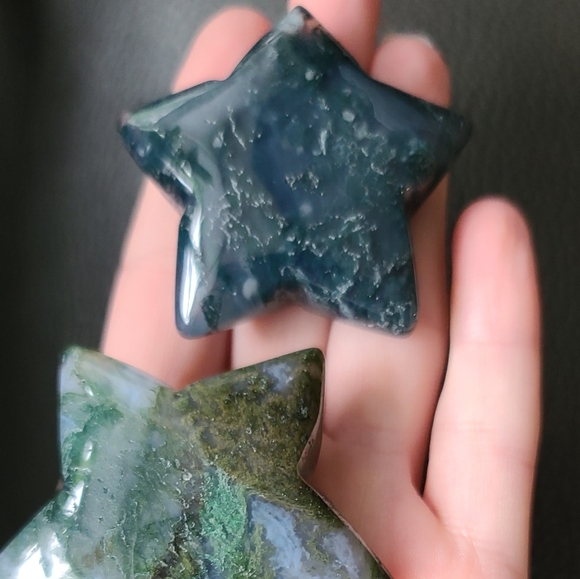 Moss agate stars - Picture 4 of 4
